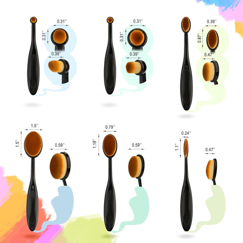 6 Pack Blending Brush for Card Making Crafting Ink Blender Brushes Set Tool Crafter Paper Background Brush Drawing (Brown)...