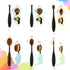 6 Pack Blending Brush for Card Making Crafting Ink Blender Brushes Set Tool Crafter Paper Background Brush Drawing (Brown)...