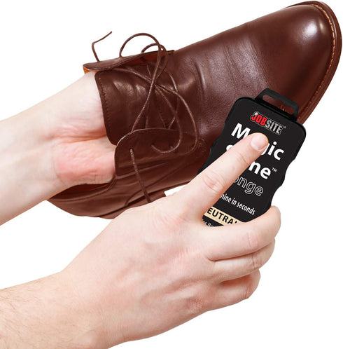 JobSite Instant Express Leather Boot & Shoe Shine Sponge - Neutral...
