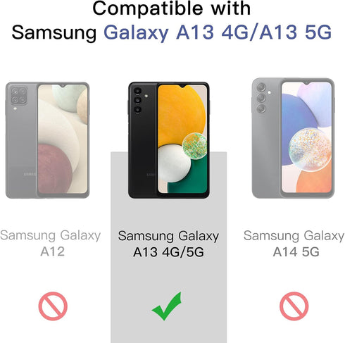 JETech Screen Protector for Samsung Galaxy A13 / A13 5G with Camera Lens Protector, Tempered Glass Film, HD Clear, 2-Pack Each......