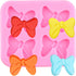 Bows Silicone Mold Mini Bow Fondant Molds Cartoon Butterfly Tie Edible Cartoon Cake Molds For Cake Decorating Cupcake Topper Chocolate Candy Gum P...