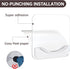 BRIOFOX Extra-Large Adhesive Shower Curtain Rod Holder | No Drilling | Invisible Wall Mount Holder | Transparent Rod Retainer, 2 Pack(Rod Not Incl...