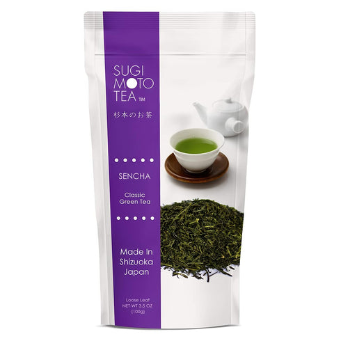 SUGIMOTO TEA Japanese Sencha Green Tea Loose Leaf 3.5 oz (100 g) Pack of 1...