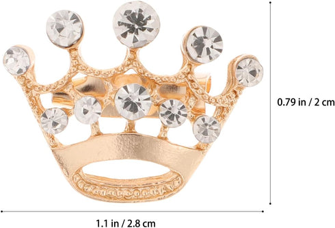 12pcs Tiara Crown Brooch Pin Wedding Party Pageant Brooch (Gold)...