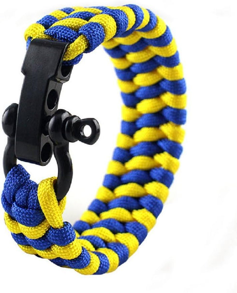Hewnda 10 Sets Zinc alloy Bow Shackle Umbrella Rope,Adjustable D Umbrella Rope Bracelet Buckle Survival D Shape...