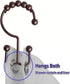 Shower Curtain Hooks Rings for Bathroom, 12PCS Stainless Steel Metal Rust Resistant Balance Sliding Double Curtain Hooks (Bronze)...