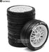 1/10 RC On Road Tires and Plastic Rally Wheels 12mm Hex Drift Tyres for 1:10 Scale Racing Touring Street Car Tamiya TT01 TT02 XV01 TA06 A959 14400...