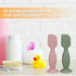 Diaper Cream Applicator Set - Soft Silicone Baby Butt Brush with Suction Base, Baby Butt Spatula, Mini Size, 4 Piece - Newborn Baby Essentials (Sa...