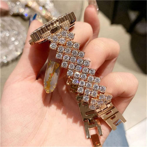 Weicam Elegant Women Crystal Bangle Analog Quartz Wristwatch...