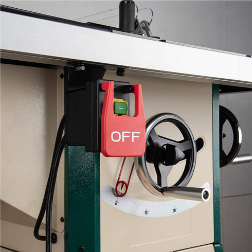 POWERTEC 120V Magnetic Paddle Switch, 1/2 HP. Large Knee Paddle for Power Tools Fast Power off. fits Table Saw, Router Table, Drill Press, Bench S...