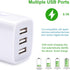 Muti Port USB Wall Charger,Sicodo 3.1Am Universal Travel Charger Block Power Plug Adapter Compatible with iPhone 15/14/13/12/11/X/8/Plus Pro Max M...