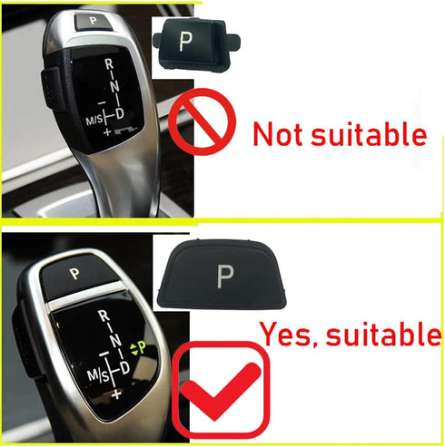 Gear Shift Gear Shift Knob Lever P Parking Button Cover Replacement Compatible with BMW 3' F30/F31/F34, 5' F10/F11, 7' F01/F02, X3 F25,X4 F26...