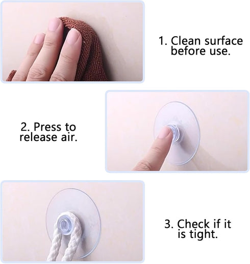 12pcs Suction Cup Glass Suction Pads 40mm Clear PVC Plastic Sucker Pads Without Hooks Extra Strong Adhesive Suction Holder for Home Kitchen and Ba...