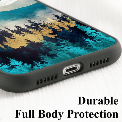 QLTYPRI Compatible with iPhone 7 Plus iPhone 8 Plus Case Sunset Mountain Nature Scenery Landscape Pattern Clear Hard PC Back Ultra Slim Shockproof...