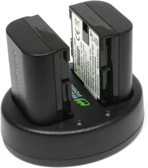 Wasabi Power LP-E6, LP-E6N, LP-E6NH Battery Dual Charger for Canon EOS 5D Mark II/III/IV, EOS 5DS, 5DS R, EOS 6D, 6D Mark II, EOS 7D, 7D Mark II, ...