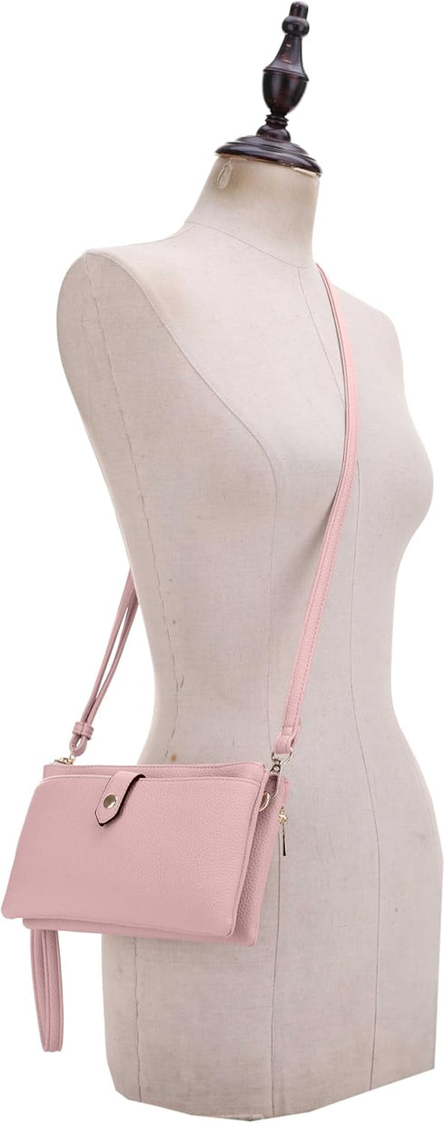 Isabelle Women's Crossbody Shoulder Bag Cell Phone Purse Wallet Wristlet Clutch with Adjustable Strap and Zipper...