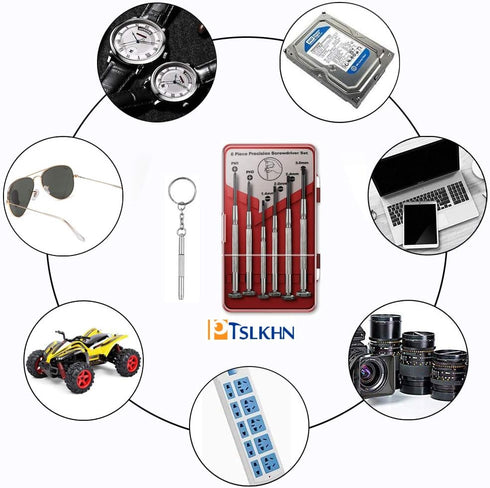 Eyeglass Repair Kit, PTSLKHN Sunglasses Repair Tool Kit with Eyeglass Screws, Precision Screwdriver Set, Tweezer and Nose Pads for Glasses and Wat...