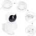 Sumnacon 3PCS Wall Mount Camera Shelf- Metal Small Wall Shelf with Adhesive,Universal Small Floating Shelf for Security Cameras, Speakers,White...