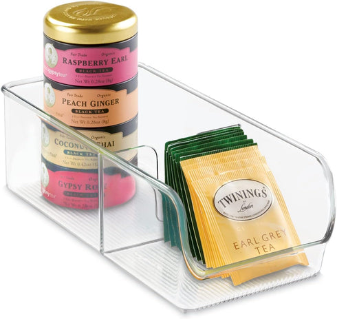 iDesign Linus Spice Packet Organizer Bin for Kitchen Pantry, Cabinet, Countertops - Clear Large...