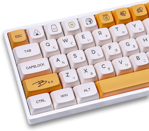 PBT Dye-Sub Keycaps 138 Keys XDA Profile Honey Milk Keycaps Set Fit for 61/64/87/104/108 Mechanical Keyboard Cherry Mx Switches...