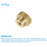 uxcell Knurled Thumb Nuts, 6Pcs M3 x D10mm x H8mm Brass High Head Blind Hole with Collar High Head Blind Hole Round Knobs Fasteners for 3D Printer...