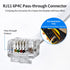 RJ11 6P4C Pass Through Connectors(25 Pieces Pack) Telephone Line Cable Wire Male Plug, AV00501...