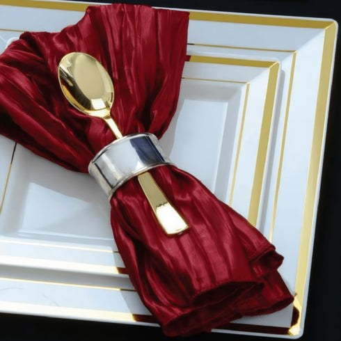 Dynasty Collection, Gold Plastic Spoons- Count Of 20 - Stunning Design, Perfect for Weddings, Birthdays, Themed Events, Special Occasions, & More...