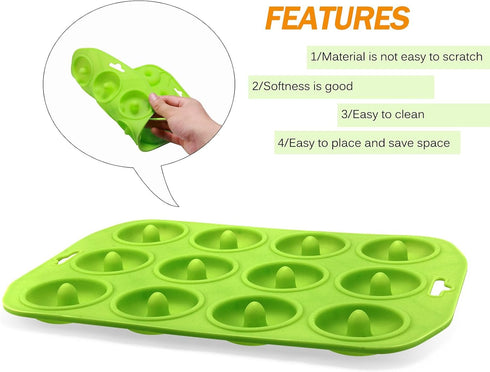 Silicone Donut Pan, Bite Size Silicone Donut Pans for baking, Mini Donut Pan, Mini Baking Pan for baking delicious donuts, Non-stick Bottom, Easy ...