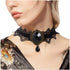 ETERNITY J. Retro Handmade Craft Lace Royal Court Vampire Choker Gothic Necklace Bracelet Black Pendant Chain...