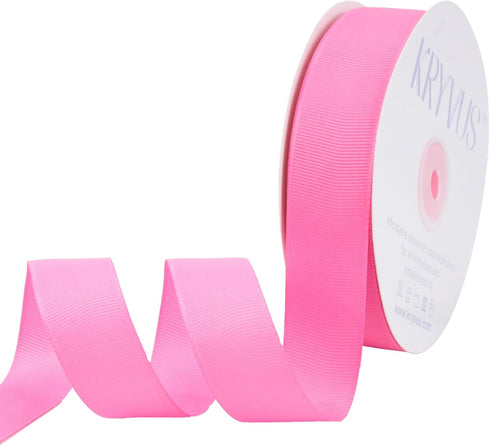 Hot Pink Grosgrain Ribbon, 1 inches x Continuous 50 Yards,Use for Bows DIY Hair Accessories,Gift Wrapping,Craft and Sewing...