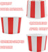 50 Pcs Red White Striped Ice Cream Cups Disposable Paper Snack Bowls 9oz Circus Carnival Paper Dessert Containers For Hot Or Cold Soup Yogurt Chri...