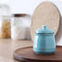 HAOTOP Porcelain Salt Bowl with Lid and Spoon,Ceramic Sugar Bowl 12oz (Turquoise)...