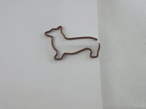 100 Count Dog Corgi Shaped Paper Clips Great for Paper Clip Collectors or Office Gift - Comes in Round Tin with Lid and Gift Box - Brown...