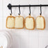 5 Pcs Cute Crochet Scrubbers, Toast Shaped No Odor Non-Scratch Reusable Scrub for Kitchen and Household Use Double Layered Scrubbers Cleaning Wash...