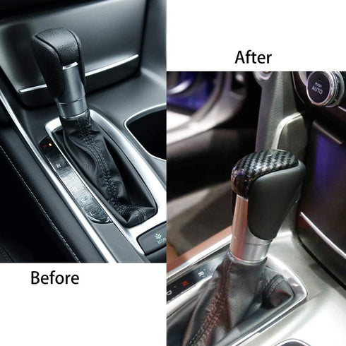 Gear Shift Knob Shifter Trim for Honda Accord 10th 2018 2019 2020 2021 2022, ABS Carbon Fiber 1pc...