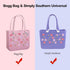 24Pcs Charms Set for Bogg Bag, Bling Pearl, Rose,Daisy,Flower, Peach Blossoms, Heart Accessories for Women, Rich Personalized Decoration Kit for B...