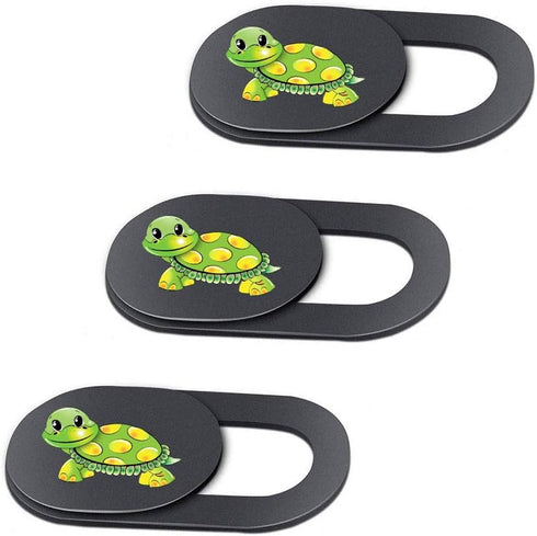 3 Pack Laptop Web Camera Cover Ultra Thin (0.027in) Webcam Cover Slide Turtle Printed for Laptop,Desktop,PC,Macboook,iMac,Computer,Smartphone...