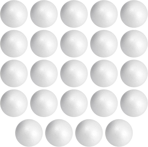 Juvale 3-Inch Foam Balls for Crafts - 24-Pack White Spheres - Smooth Polystyrene Balls for Decor & DIY - Versatile Craft Supplies for Painting...