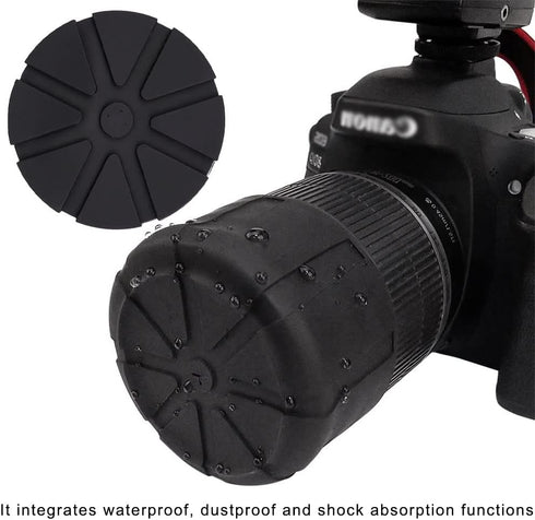 Camera Lens Cap SLR Camera Silicone Protector Cap Dustproof Lens Cover for 65-110mm DSLR Camera Lenses...