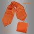 Dan Smith Feel Silk Long-Self Day Ascot For Party 53" Big-Tall Solid Orange Long-Self Cravat Tie Pocket-Square Set Christening Toddler Girls C.C.A...