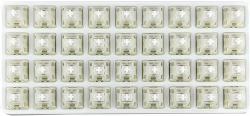 kutethy Gateron Switches Milky White Mechanical Keyboard Yellow 5pins for All MX Mechanical Keyboard(72 Pcs, White)...
