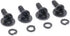 ReplacementScrews VESA Compatible M4 12mm TV/Monitor Wall Mount Screws for 75x75mm and 100x100mm Brackets. Metric Screws & Washers for Mounting An...