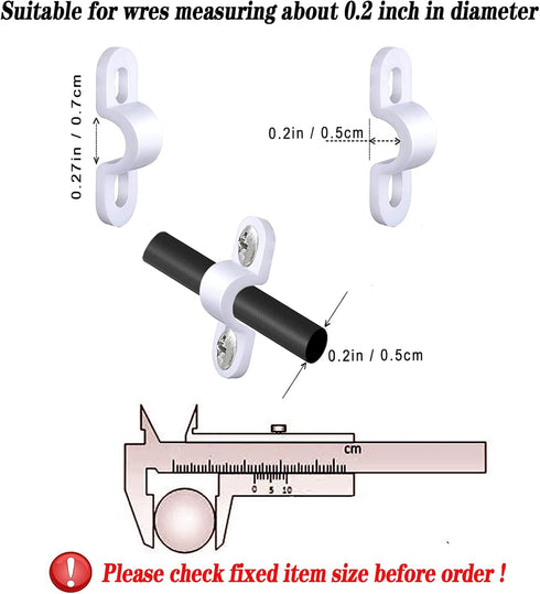 30 Sets Wire Shelf Loop Clips, White Multi Purpose Wire Shelf Clamp, Wire Shelving Accessories, Wire Shelf Wall Clips for Concrete Installation...
