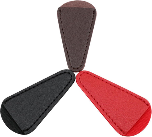 Simple Leather Scissors Leather Sheath Hairdressing Scissors Storage Leather Sheath Household Scissors Protective Leather Sheath (Black, Wine Red,...