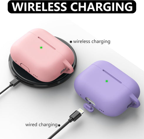 2 Pack AirPod Pro Case Cover with Cleaner Kit,Soft Silicone Protective Case for Apple AirPod Pro 2nd/1st Generation Case for Women Men,AirPods Pro...