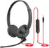 HROEENOI Noise Cancelling Headset with Microphone for PC & Laptop - 3.5mm Jack, Wired Headphones for Work, Zoom, Teams Meetings, Call Center, Onli...