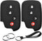 2pcs Compatible with Lexus GX460 GS350 GS450h ES350 IS250 IS350 CT200h LS460 LS600h LX570 RX350 RX450h Smart 4 Buttons Key Fob Cover Case Key Chai...