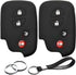 2pcs Compatible with Lexus GX460 GS350 GS450h ES350 IS250 IS350 CT200h LS460 LS600h LX570 RX350 RX450h Smart 4 Buttons Key Fob Cover Case Key Chai...