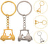 KESYOO 2Pcs Golf Keychain Metal Golf Cart Key Chain Golf Cart Pendant Key Ring Bag Charms Hanging for Golfer Golf Lover Present Golden Silver...