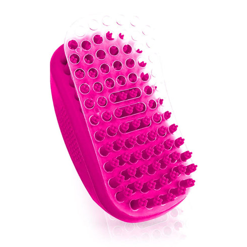 Pet Bath Massage Brush - Premium Cat and Dog Bath Brush Scrubber with Removable Cover - Soft Bristle Silicone Dog Brush for Short & Long Haired Pe...